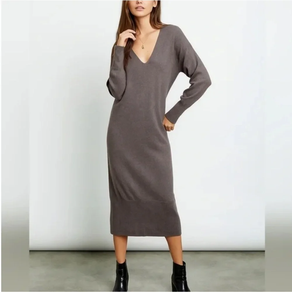 Rails Margot Sweater Dress Medium Tan Neutral Minimalist Staple Quiet Luxury - Picture 1 of 6